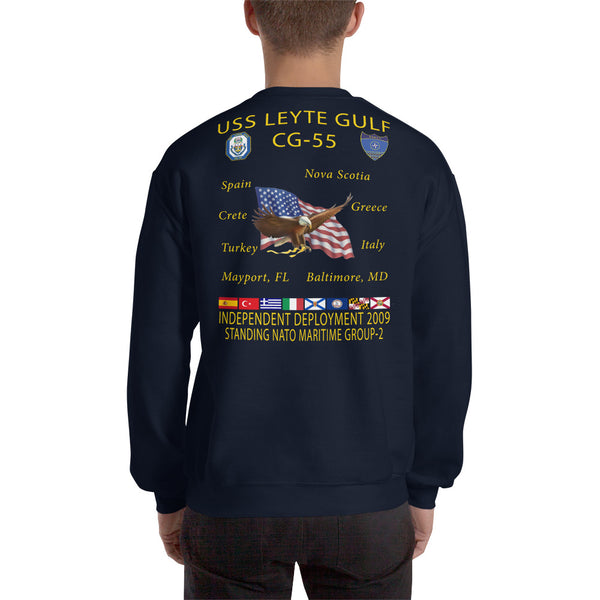 USS Leyte Gulf (CG-55) 2009 Cruise Sweatshirt