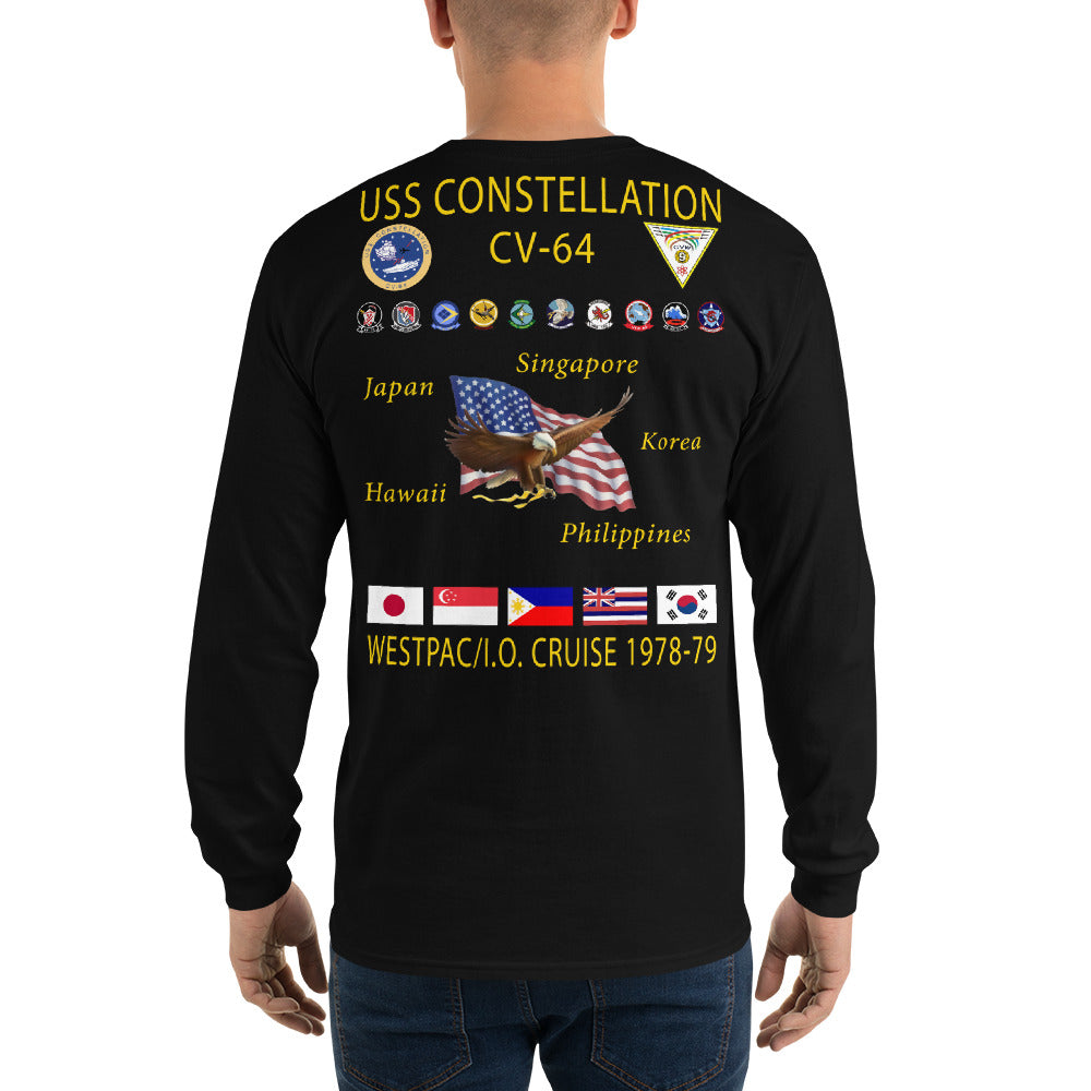 USS Constellation (CV-64) 1978-79 Long Sleeve Cruise Shirt