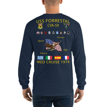 Load image into Gallery viewer, USS Forrestal (CVA-59) 1974 Long Sleeve Cruise Shirt