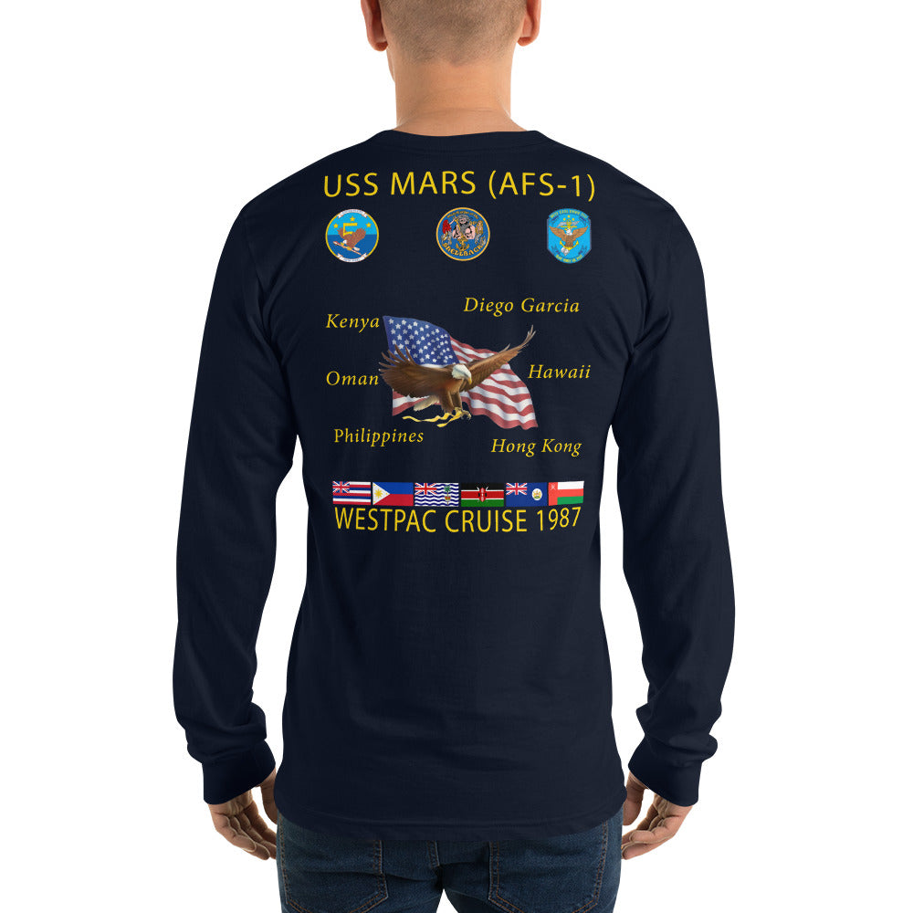 USS Mars (AFS-1) 1987 Long Sleeve Cruise Shirt