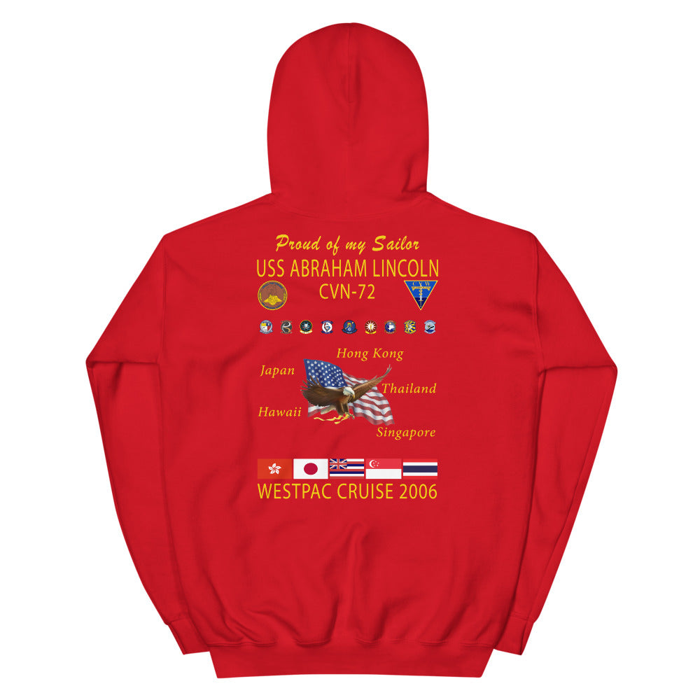 USS Abraham Lincoln (CVN-72) 2006 Cruise Hoodie - Family