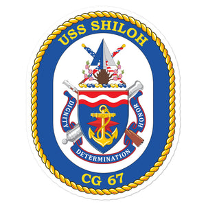 USS Shiloh (CG-67) Ship's Crest Vinyl Sticker