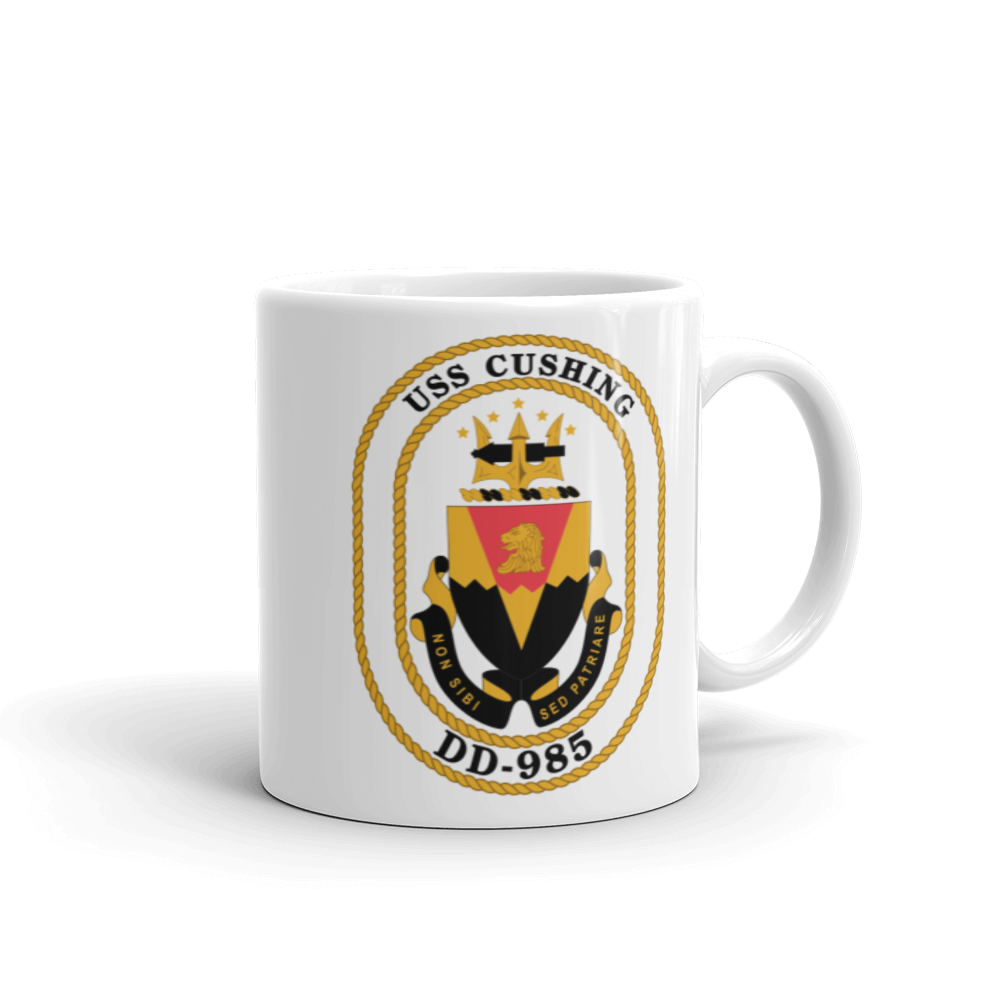 USS Cushing (DD-985) Ship's Crest Mug