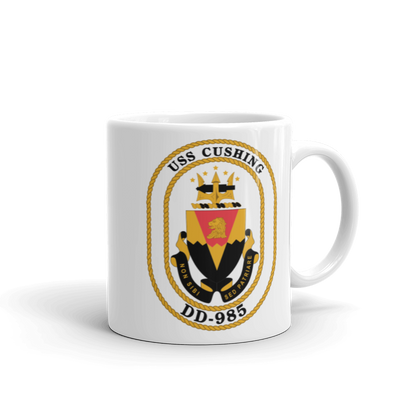 USS Cushing (DD-985) Ship's Crest Mug