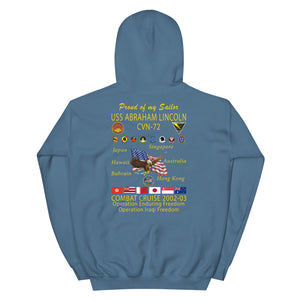 USS Abraham Lincoln (CVN-72) 2002-03 Cruise Hoodie - Family