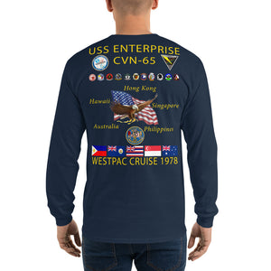 USS Enterprise (CVN-65) 1978 Long Sleeve Cruise Shirt