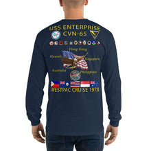 Load image into Gallery viewer, USS Enterprise (CVN-65) 1978 Long Sleeve Cruise Shirt