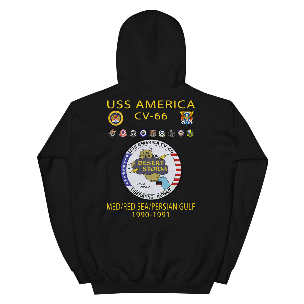 USS America (CV-66) 1990-91 Cruise Hoodie (Ver 2)