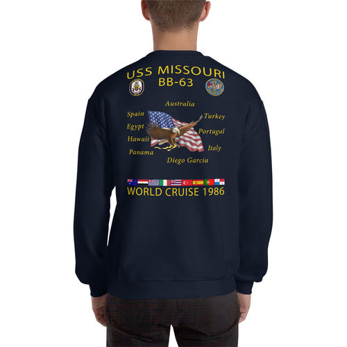 USS Missouri (BB-63) 1986 Cruise Sweatshirt