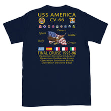 Load image into Gallery viewer, USS America (CV-66) 1995-96 Cruise Shirt