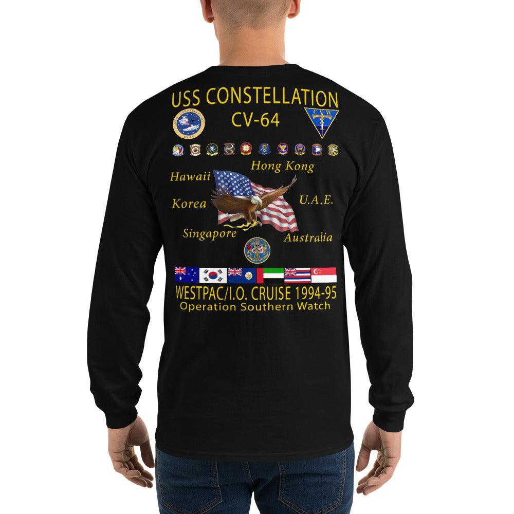 USS Constellation (CV-64) 1994-95 Long Sleeve Cruise Shirt