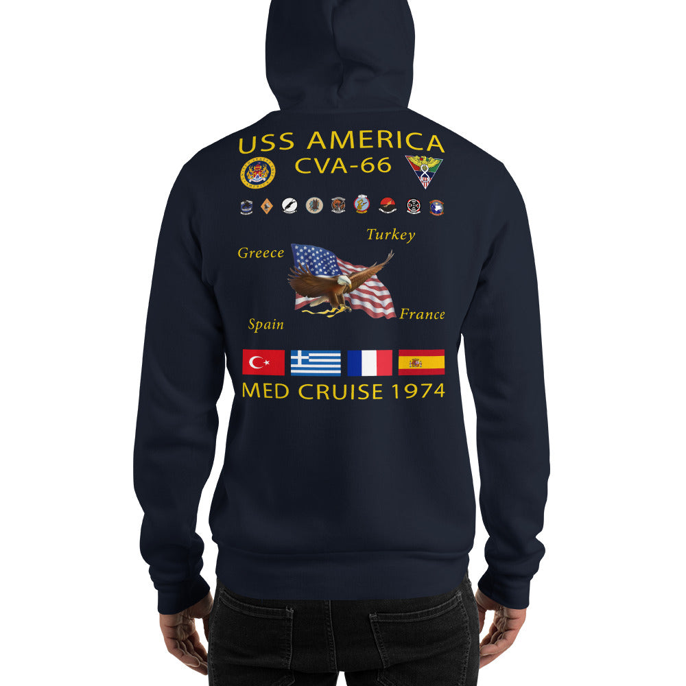 USS America (CVA-66) 1974 Cruise Hoodie