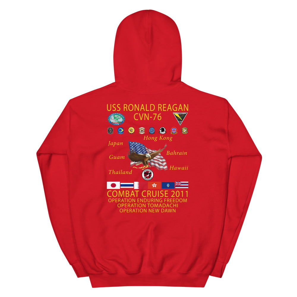 USS Ronald Reagan (CVN-76) 2011 Cruise Hoodie
