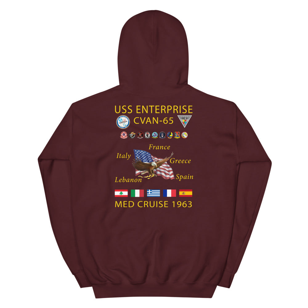 USS Enterprise (CVAN/CVN-65) 1963 Cruise Hoodie
