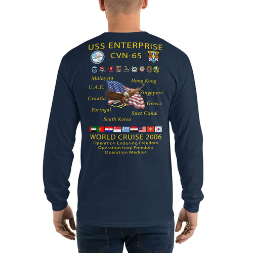 USS Enterprise (CVN-65) 2006 Long Sleeve Cruise Shirt