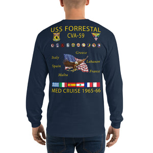 USS Forrestal (CVA-59) 1965-66 Long Sleeve Cruise Shirt