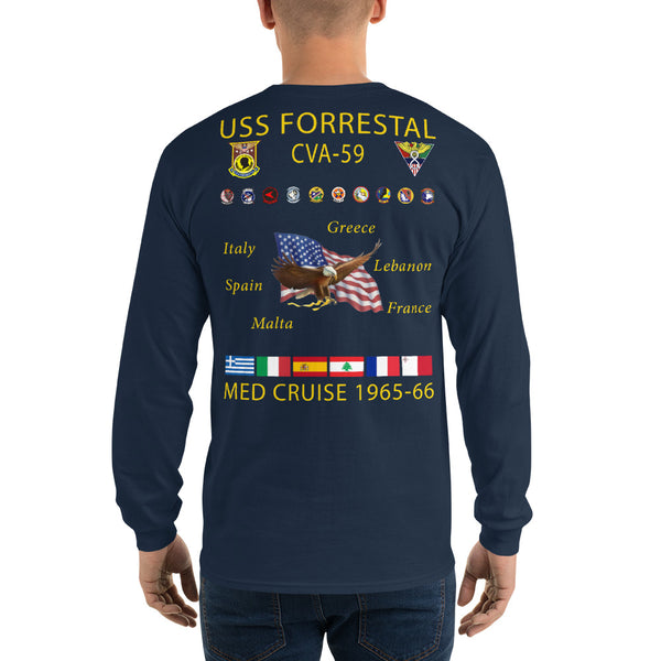 USS Forrestal (CVA-59) 1965-66 Long Sleeve Cruise Shirt