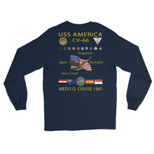 Load image into Gallery viewer, USS America (CV-66) 1981 Long Sleeve Cruise Shirt