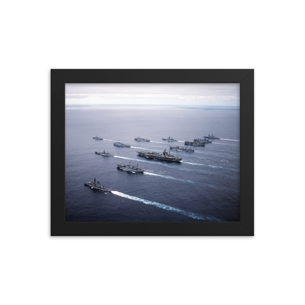 USS John F. Kennedy (CV-67) Framed Ship Photo - Taskforce Group 24.4