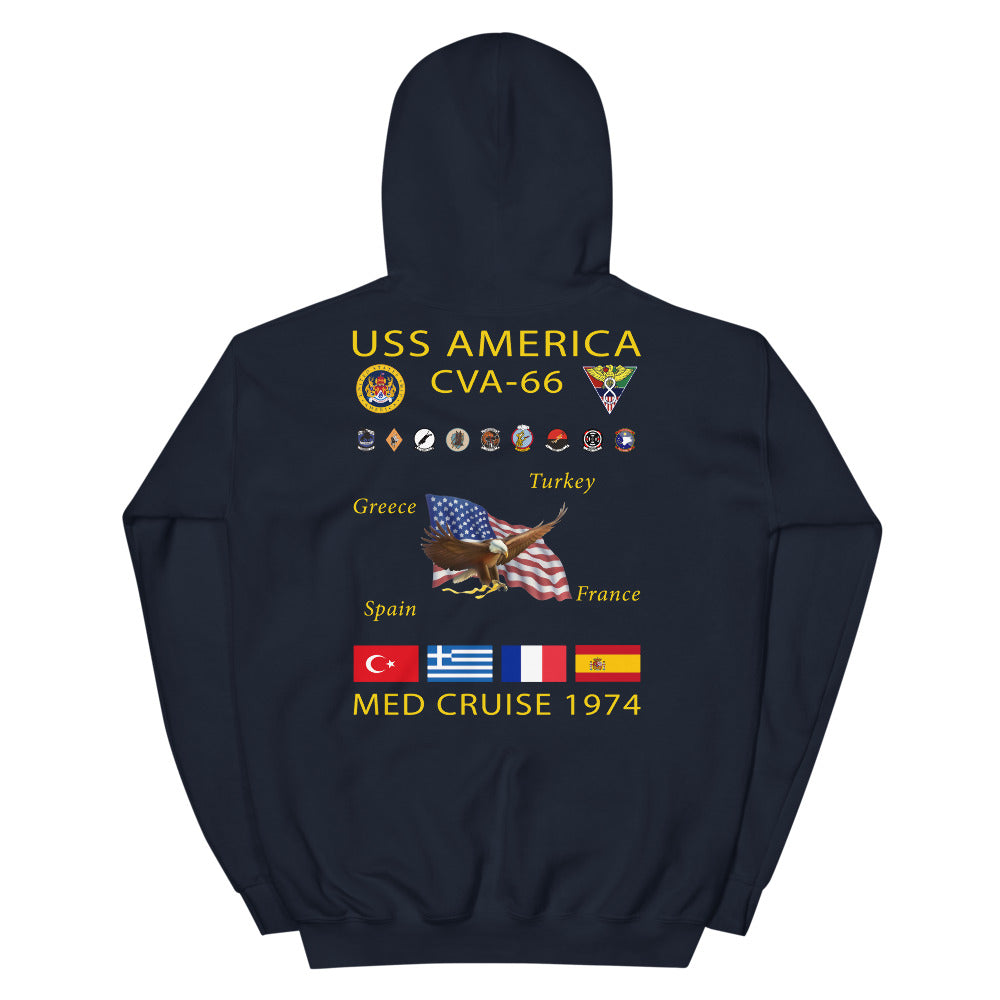 USS America (CVA-66) 1974 Cruise Hoodie