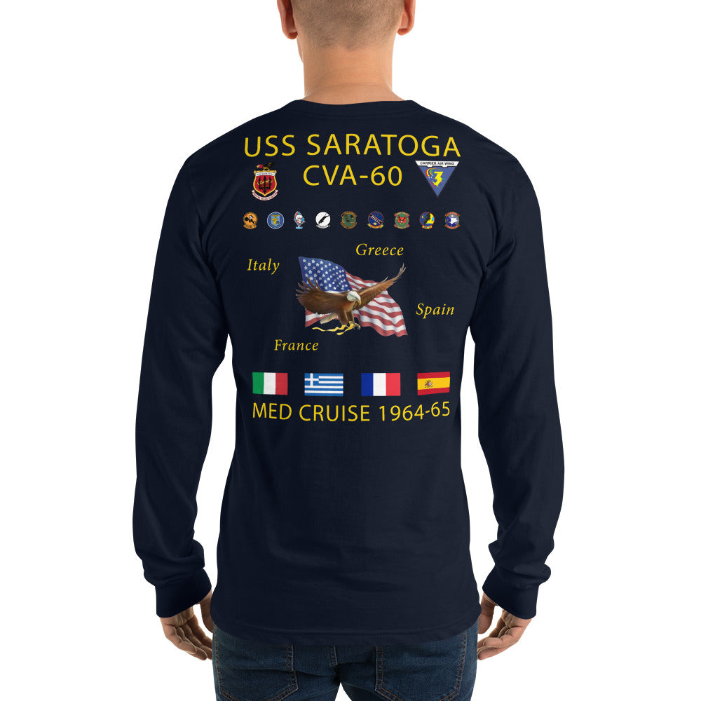 USS Saratoga (CVA-60) 1964-65 Long Sleeve Cruise Shirt