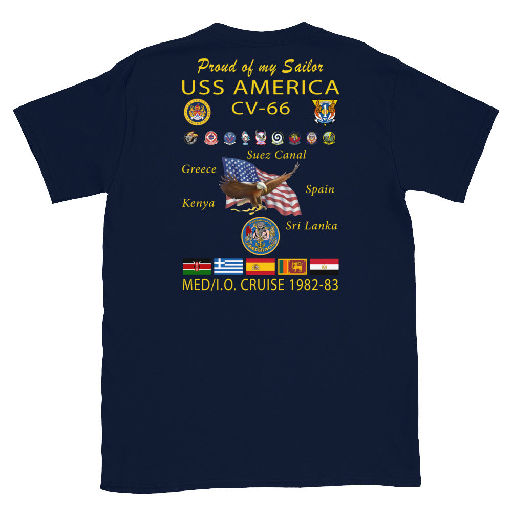 USS America (CV-66) 1982-83 Cruise Shirt - FAMILY
