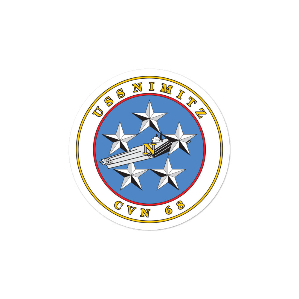 USS Nimitz (CVN-68) Ship's Crest Vinyl Sticker