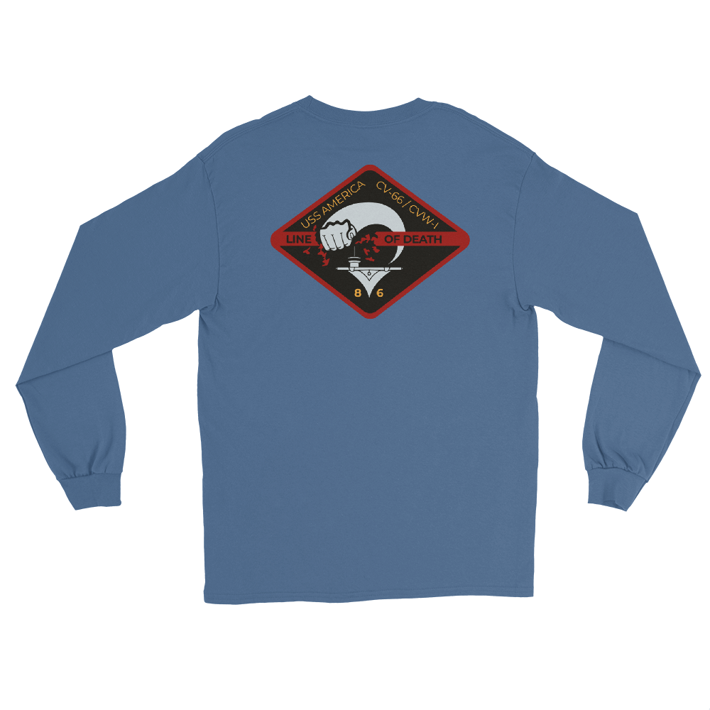USS America (CV-66) '86 Line of Death - Special Edition Long Sleeve Shirt