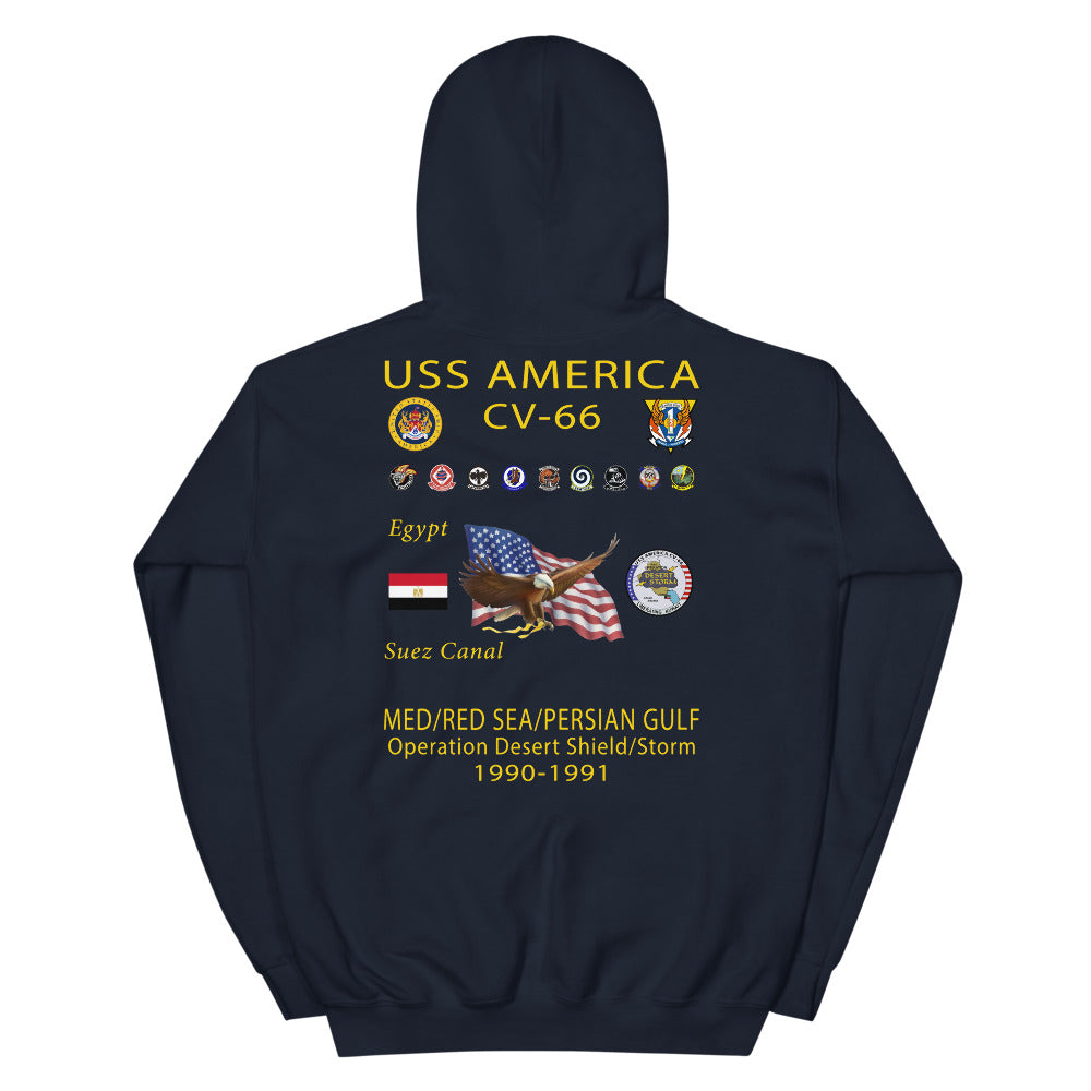 USS America (CV-66) 1990-91 Cruise Hoodie (Ver 1)