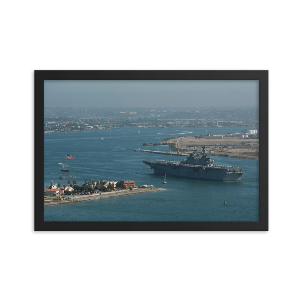 USS America (LHA-6) Framed Ship Photo