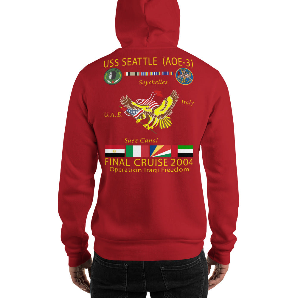 USS Seattle (AOE-3) 2004 Cruise Hoodie