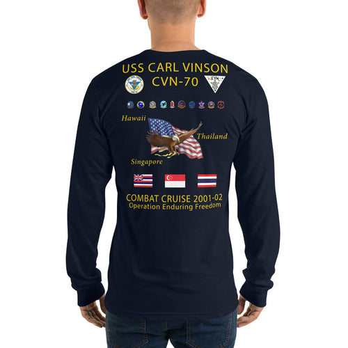 USS Carl Vinson (CVN-70) 2001-02 Long Sleeve Cruise Shirt