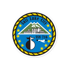 Load image into Gallery viewer, USS Salt Lake City (SSN-716) Ship&#39;s Crest Vinyl Sticker