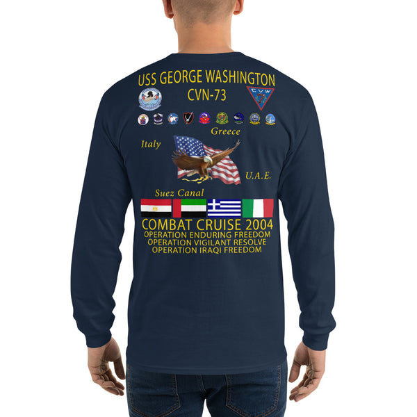 USS George Washington (CVN-73) 2004 Long Sleeve Cruise Shirt