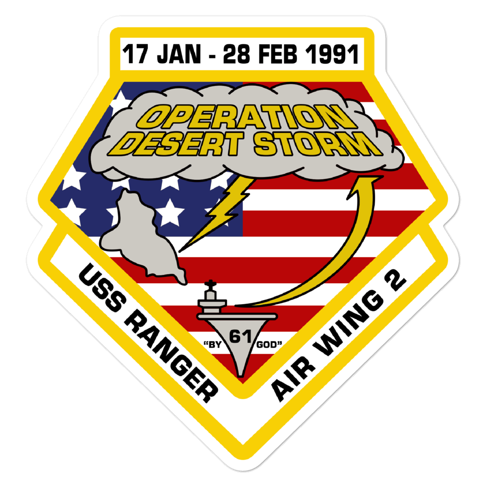 USS Ranger (CV-61) Operation Desert Storm Vinyl Sticker