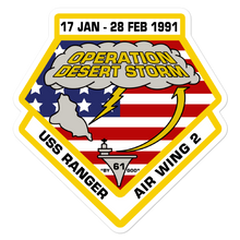 Load image into Gallery viewer, USS Ranger (CV-61) Operation Desert Storm Vinyl Sticker
