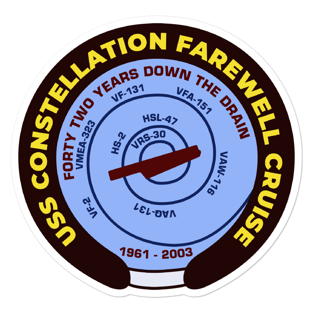USS Constellation (CV-64) Farewell Cruise Vinyl Sticker