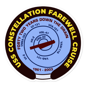 USS Constellation (CV-64) Farewell Cruise Vinyl Sticker
