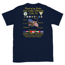 Load image into Gallery viewer, USS Carl Vinson (CVN-70) 2005 Cruise Shirt - FAMILY