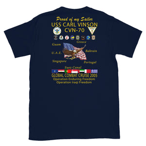 USS Carl Vinson (CVN-70) 2005 Cruise Shirt - FAMILY