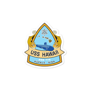 USS Hawaii (SSN-776) Ship's Crest Vinyl Sticker