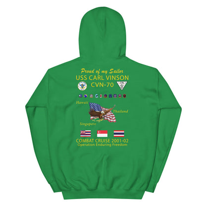 USS Carl Vinson (CVN-70) 2001-02 Cruise Hoodie - FAMILY