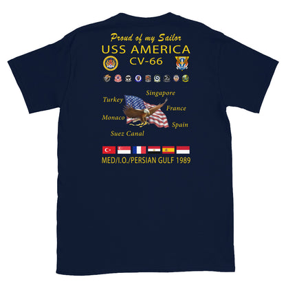 USS America (CV-66) 1989 Cruise Shirt - FAMILY