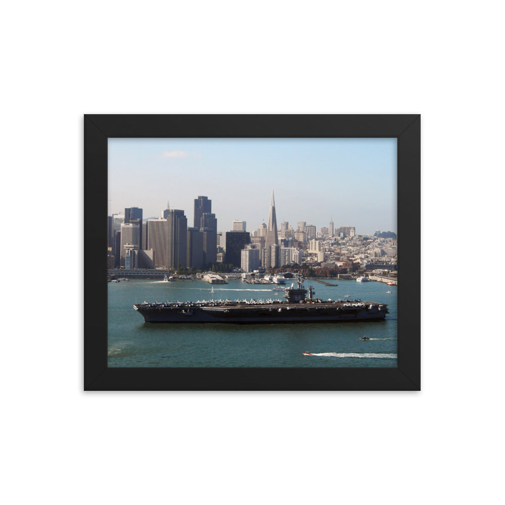 USS Nimitz (CVN-68) Framed Ship Photo - San Francisco