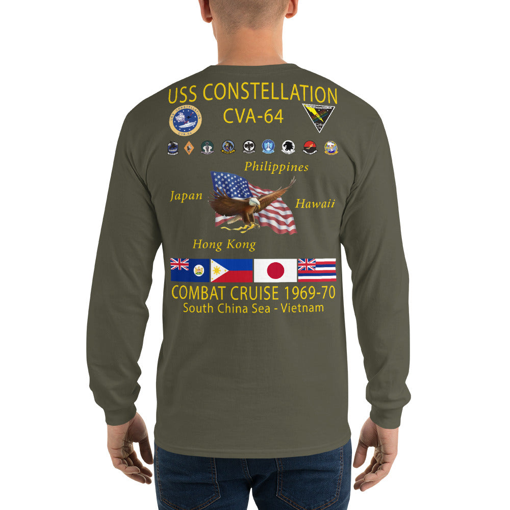 USS Constellation (CVA-64) 1969-70 Long Sleeve Cruise Shirt