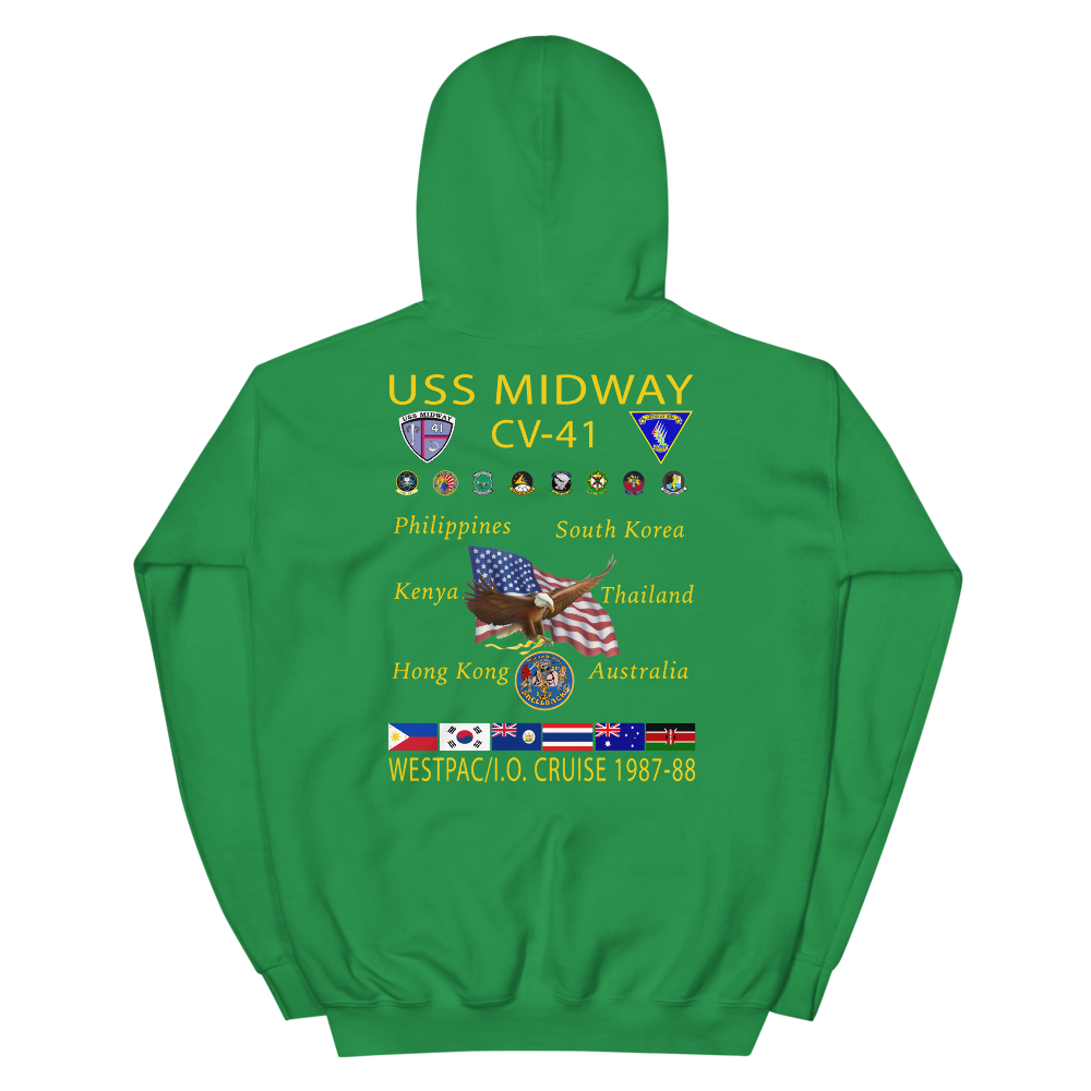 USS Midway (CV-41) 1987-88 Cruise Hoodie