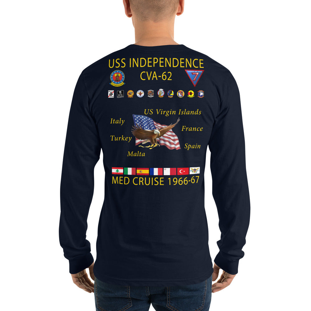 USS Independence (CVA-62) 1966-67 Long Sleeve Cruise Shirt