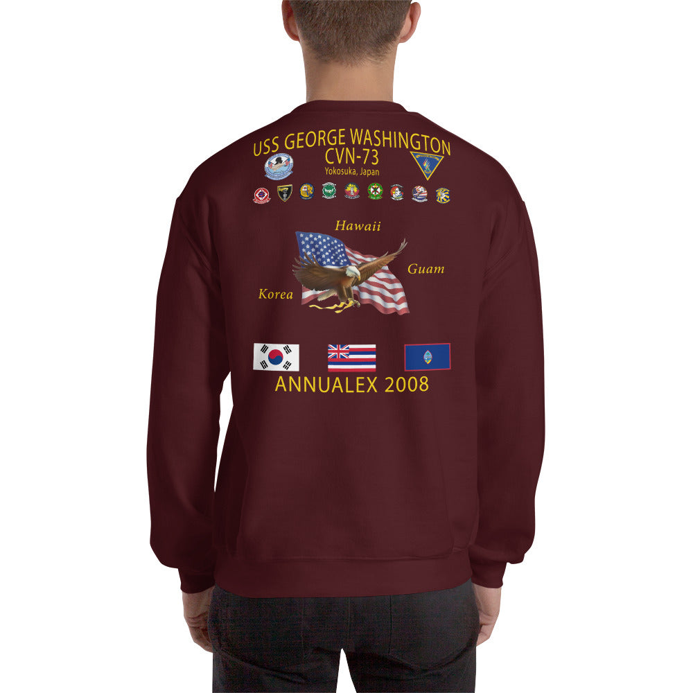 USS George Washington (CVN-73) 2008 ANNUAL EX Cruise Sweatshirt