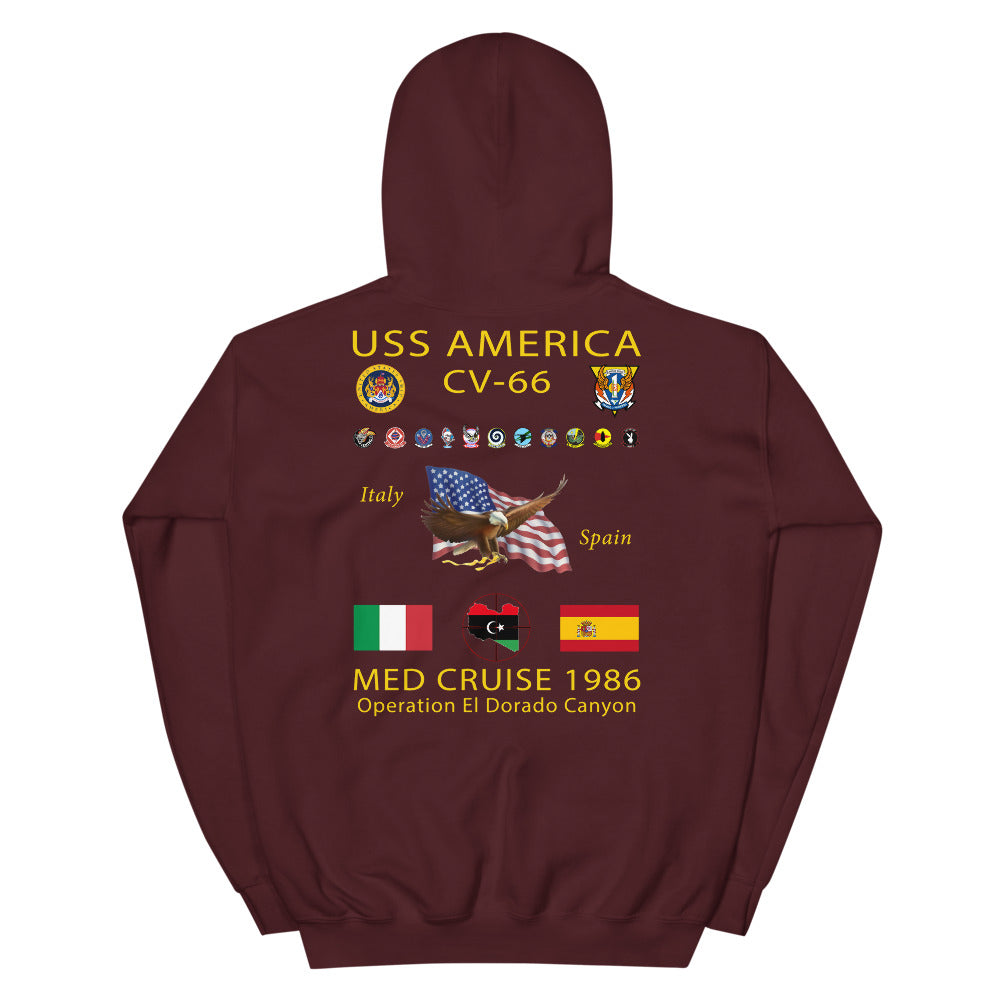 USS America (CV-66) 1986 Cruise Hoodie