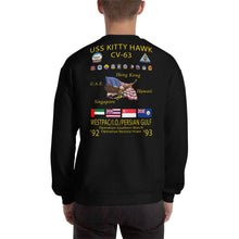 Load image into Gallery viewer, USS Kitty Hawk (CV-63) 1992-93 Cruise Sweatshirt